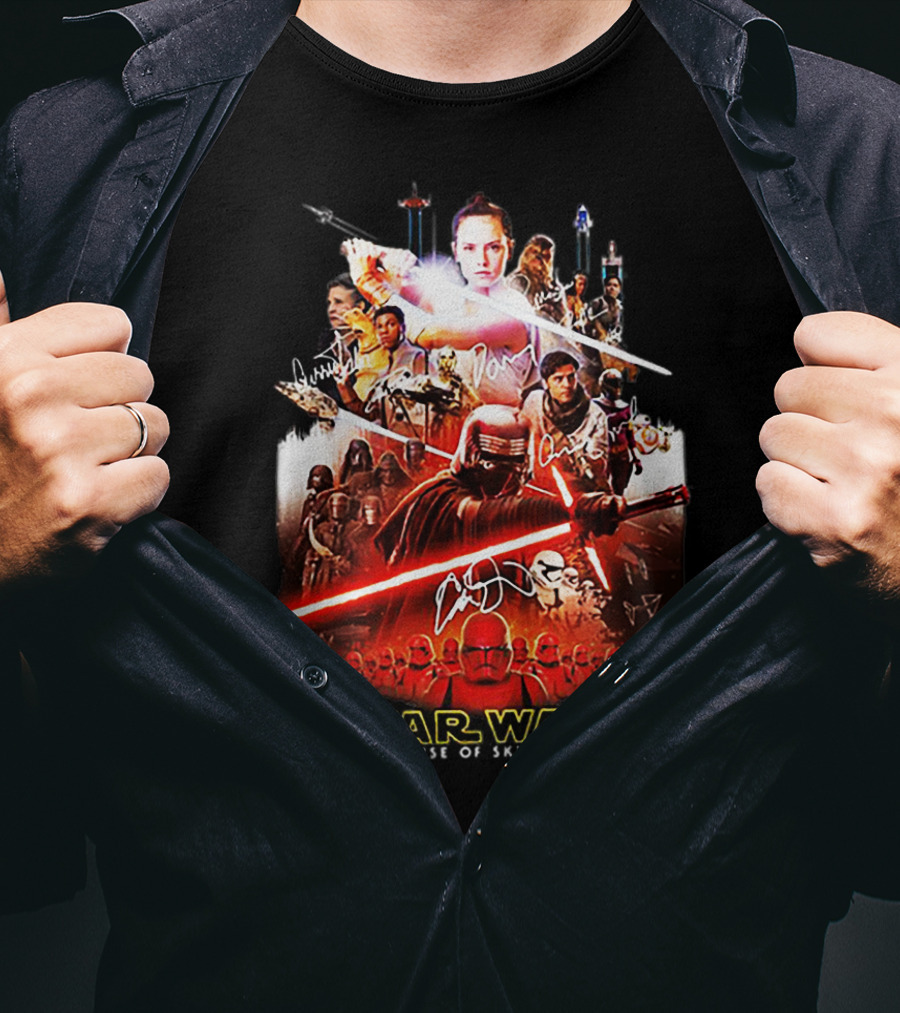 Star Wars The Rise Of Skywalker Characters Signatures T-Shirt