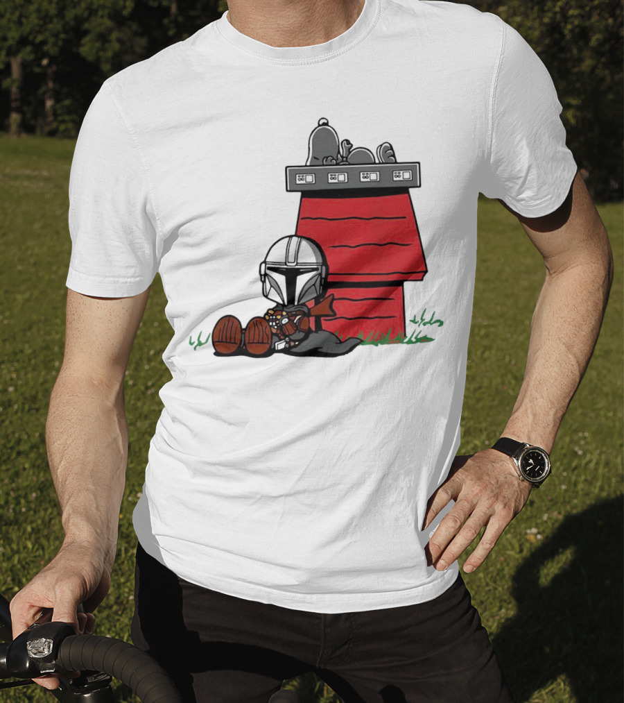 The Mandalorian And Snoopy House Crossover T-Shirt