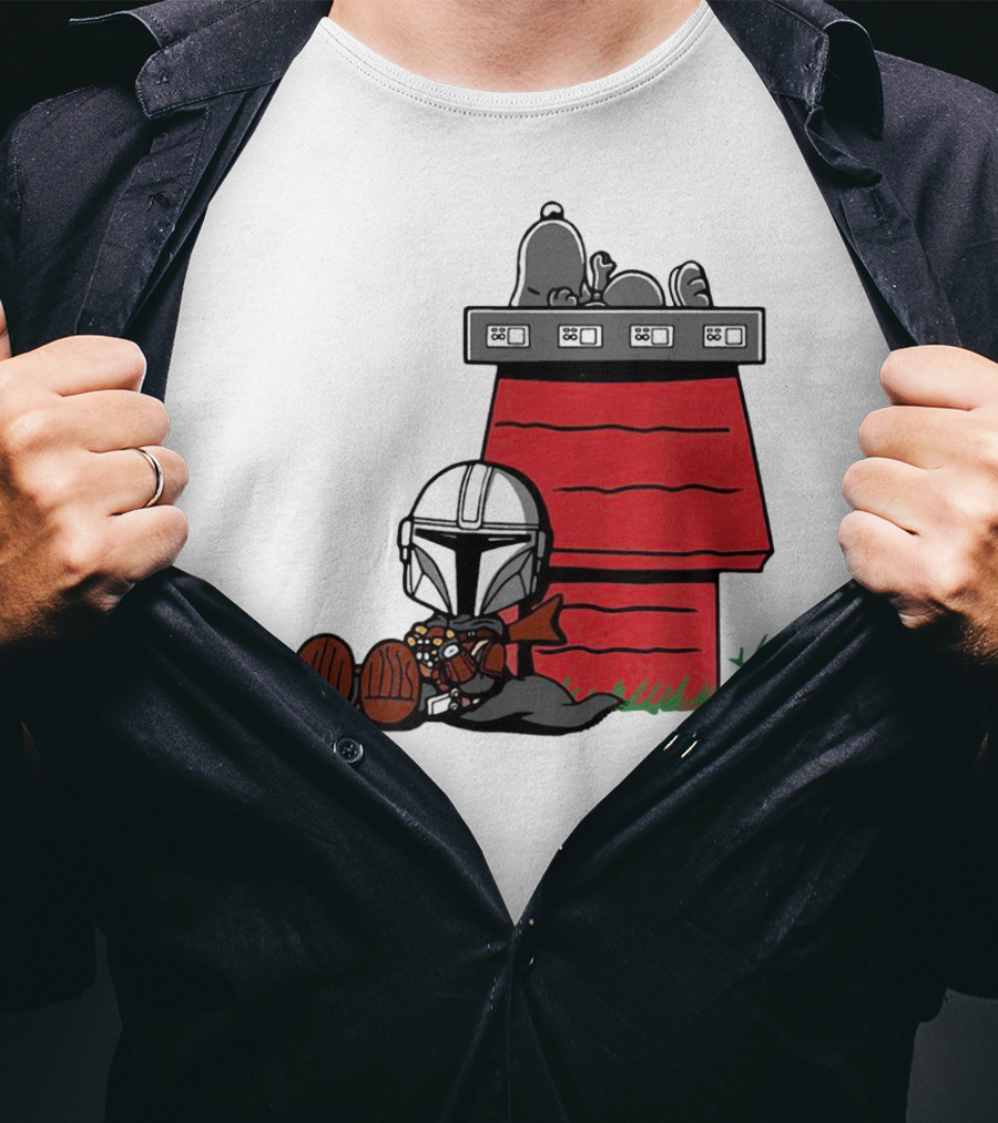 The Mandalorian And Snoopy House Crossover T-Shirt