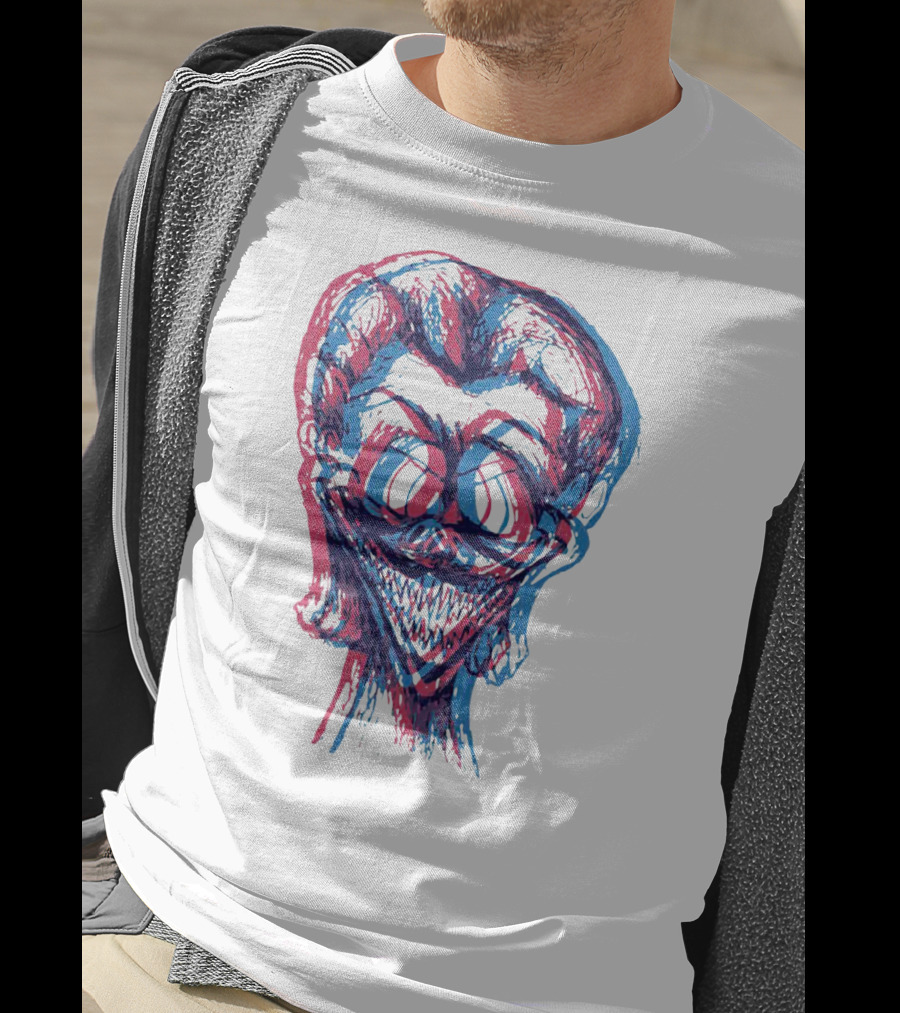 Pray For Albania Optical Illusion Joker Face T-Shirt
