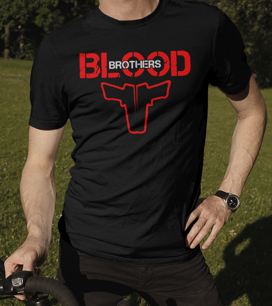 Blood Brothers Guns Red Outline T-Shirt