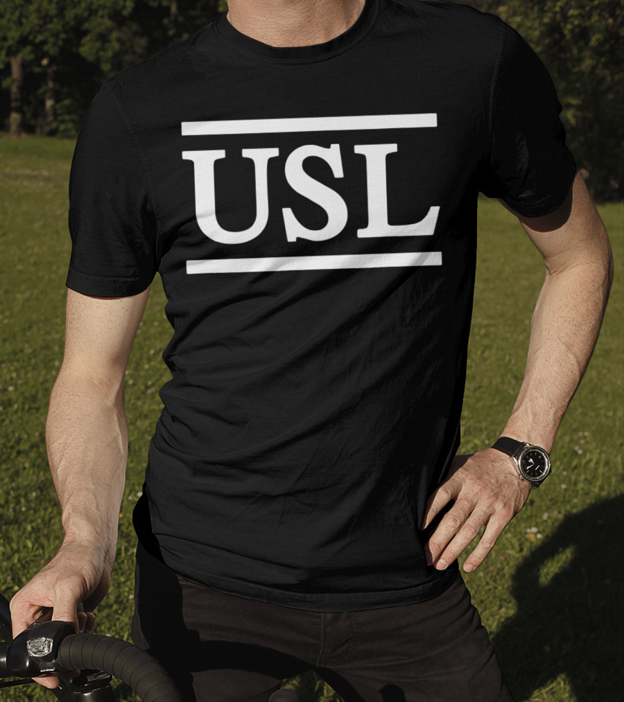 Old School USL Bold Typography Block T-Shirt