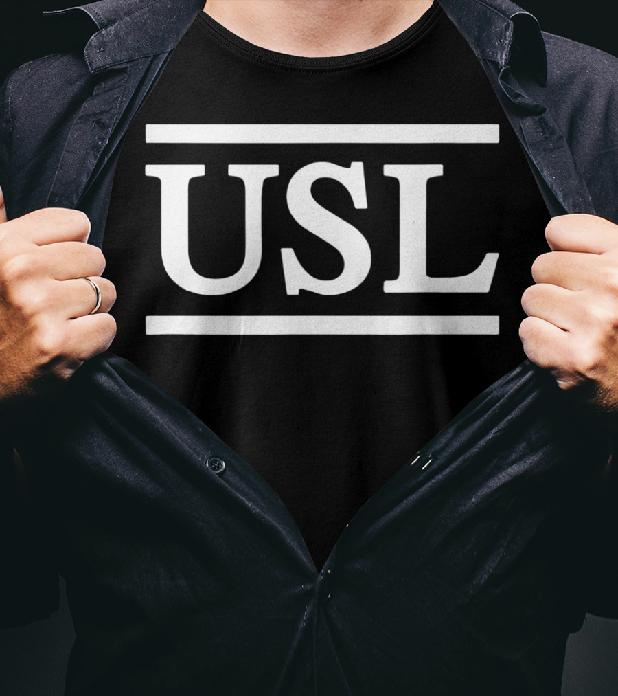 Old School USL Bold Typography Block T-Shirt