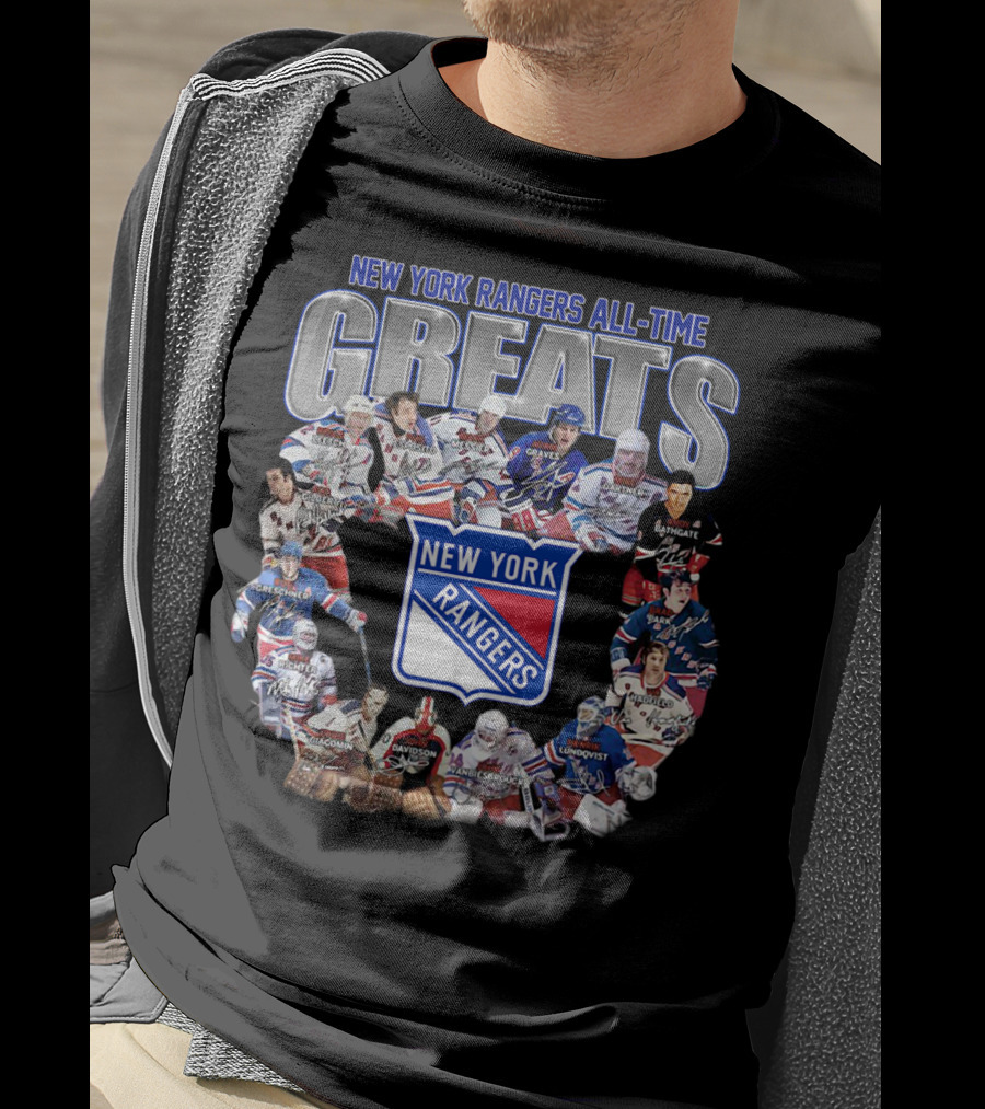 New York Rangers All-Time Greats Legends And Signatures T-Shirt