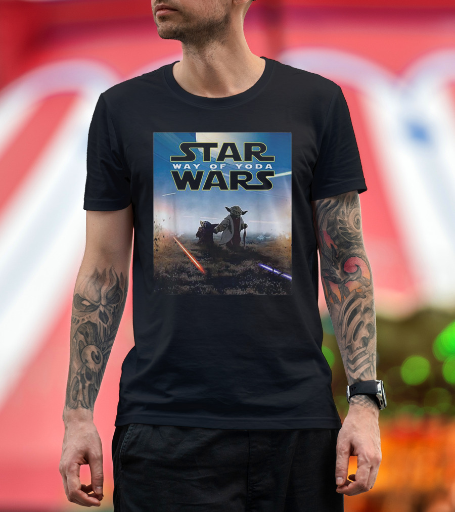 Star Wars Way of Yoda Lightsaber Duel Scene T-Shirt