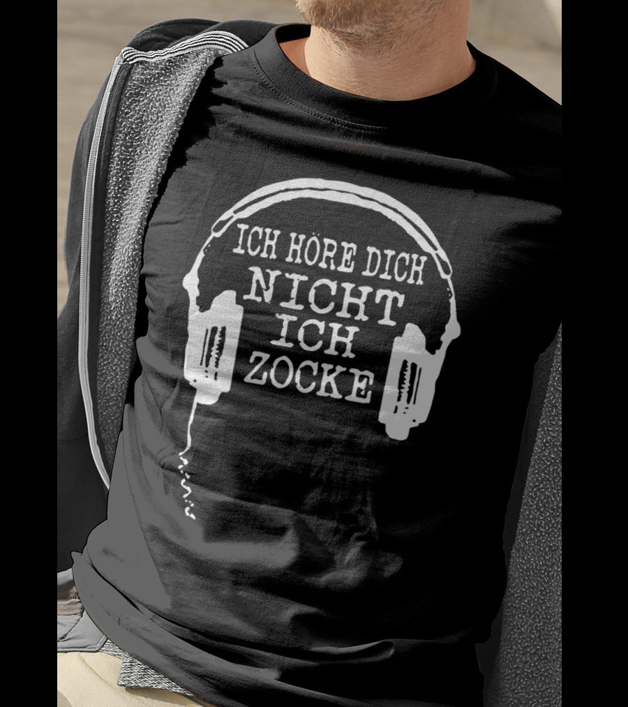 Ich Höre Dich Nicht Ich Zocke Headphones Gamer T-Shirt