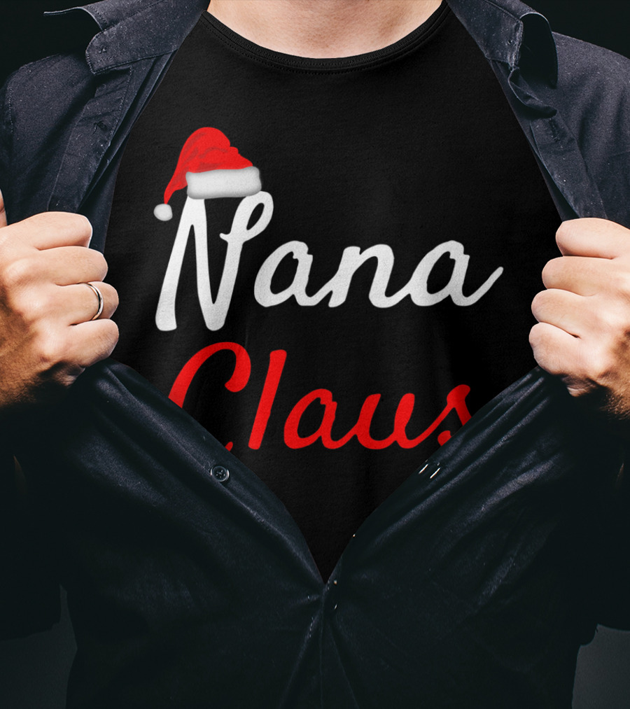 Nana Claus Santa Hat Festive Christmas T-Shirt