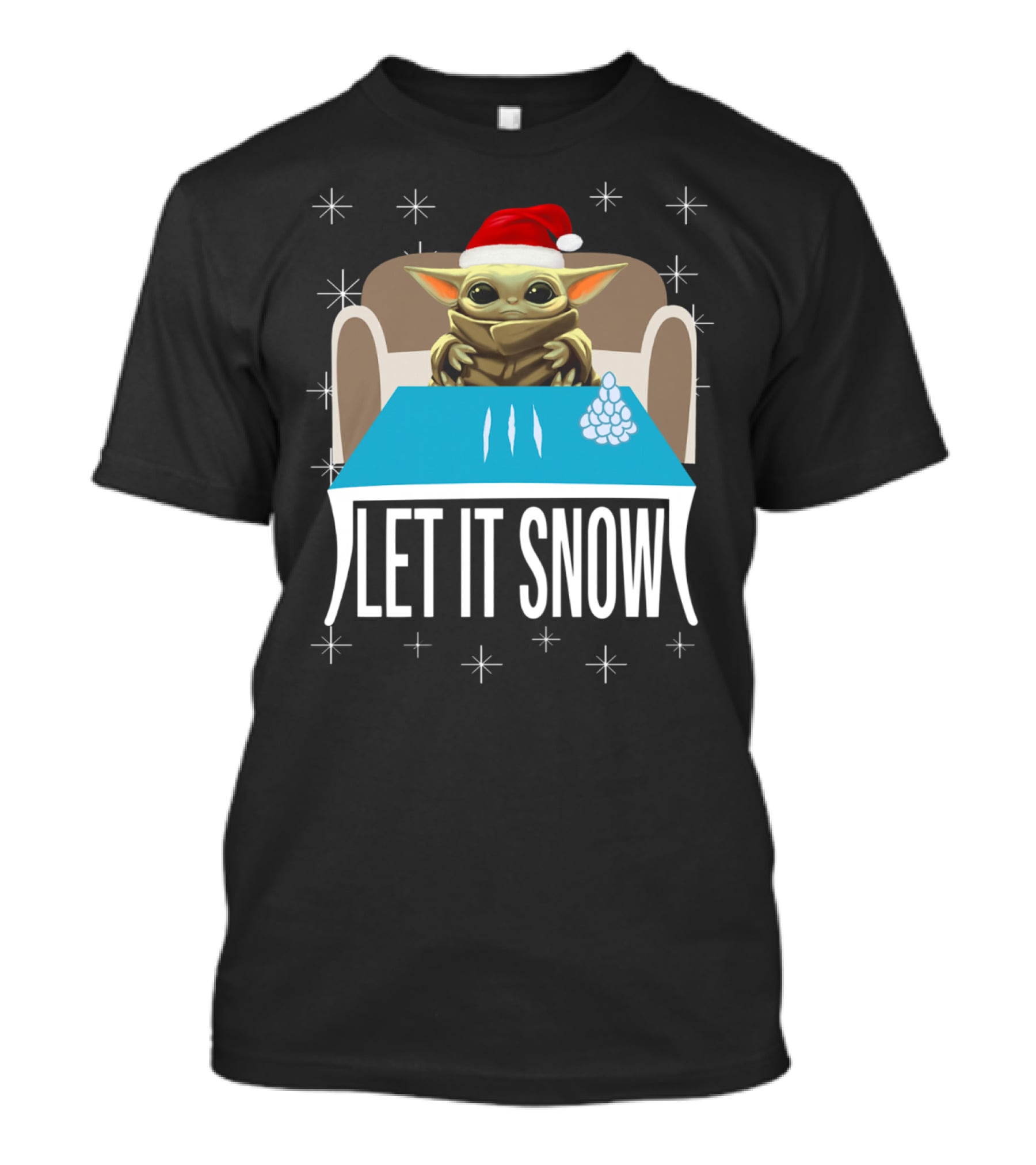 Santa Baby Yoda Let It Snow Holiday T-Shirt