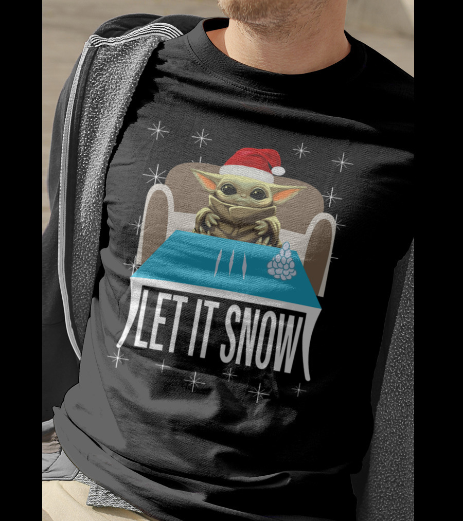 Santa Baby Yoda Let It Snow Holiday T-Shirt