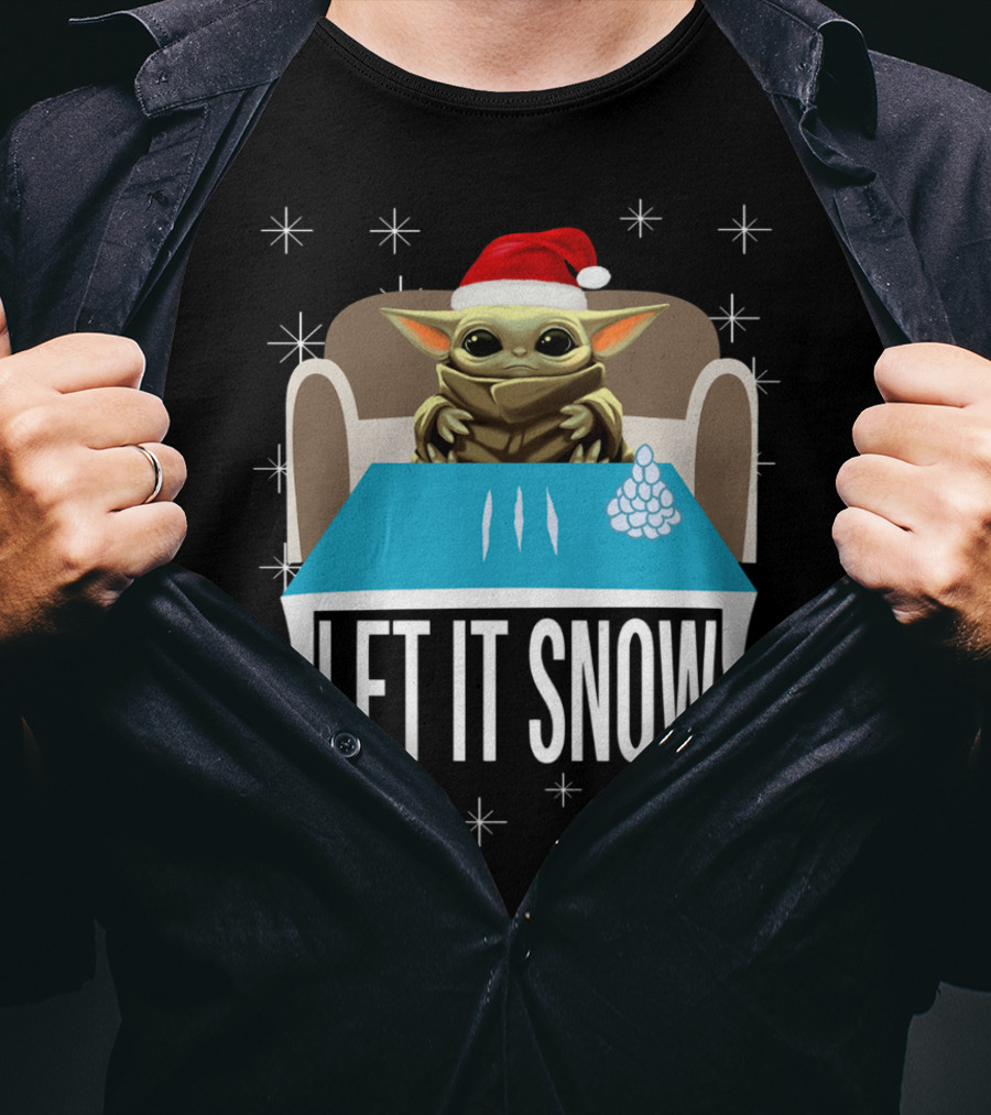 Santa Baby Yoda Let It Snow Holiday T-Shirt