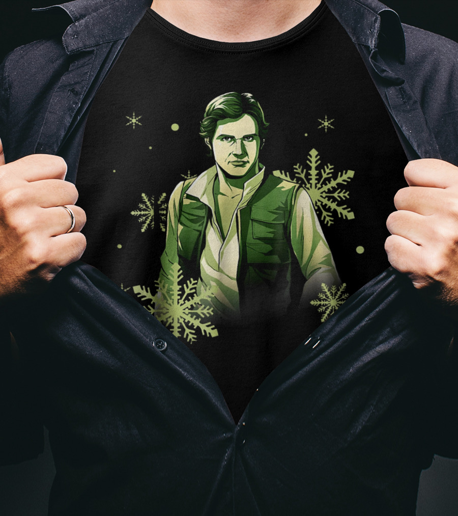Star Wars Han Solo Christmas Noel Snowflake Fan T-Shirt