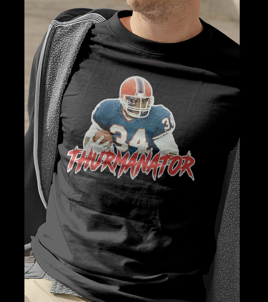 Thurmanator 34 Vintage Football Jersey Memorabilia T-Shirt