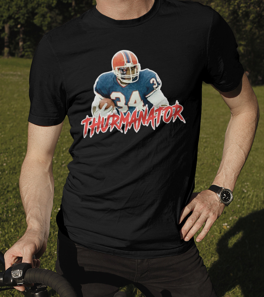 Thurmanator 34 Vintage Football Jersey Memorabilia T-Shirt