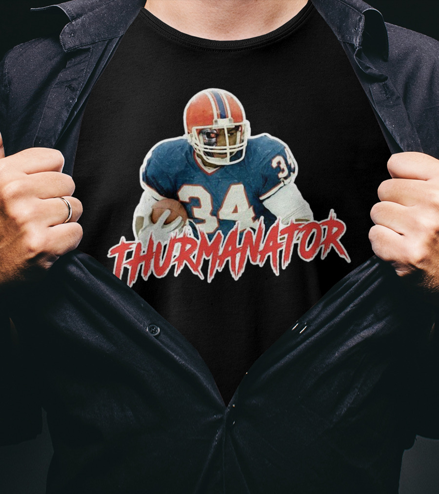Thurmanator 34 Vintage Football Jersey Memorabilia T-Shirt