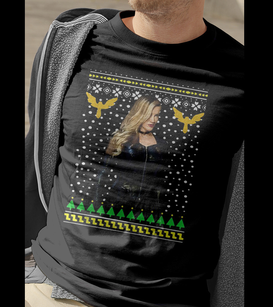 Black Canary Sara Lance Ugly Christmas T-Shirt