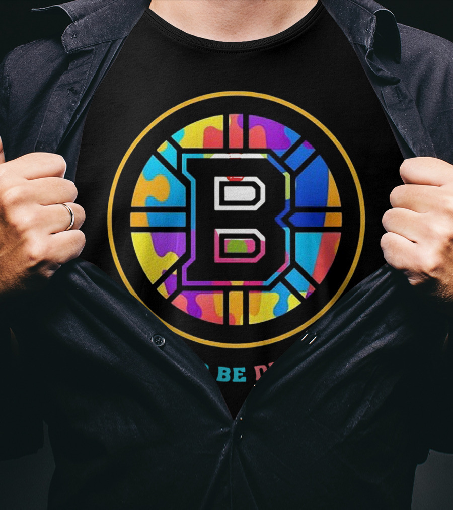 Boston Bruins It's OK To Be Different Rainbow T-Shirt