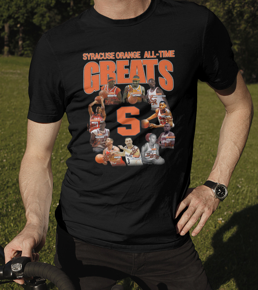 Syracuse Orange All-Time Greats Basketball Legends Featuring Carmelo Anthony And Pearl Washington T-Shirt
