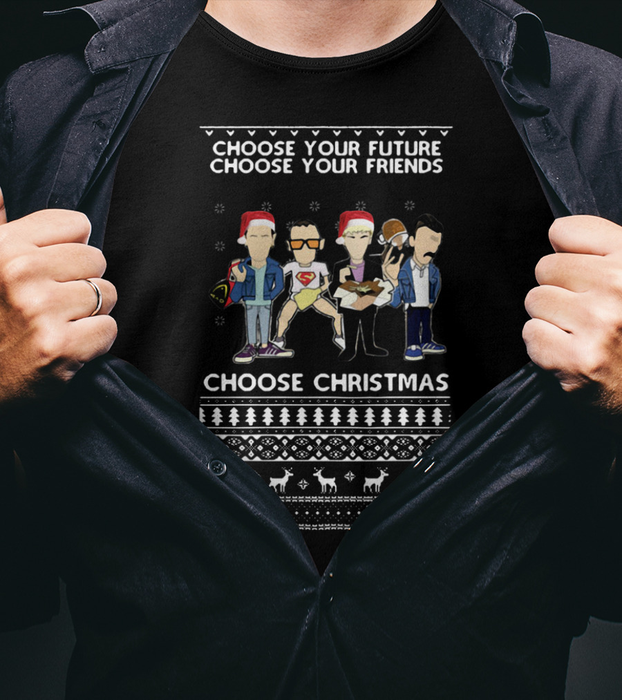 Choose Your Future Choose Your Friends Choose Christmas Trainspotting T-Shirt