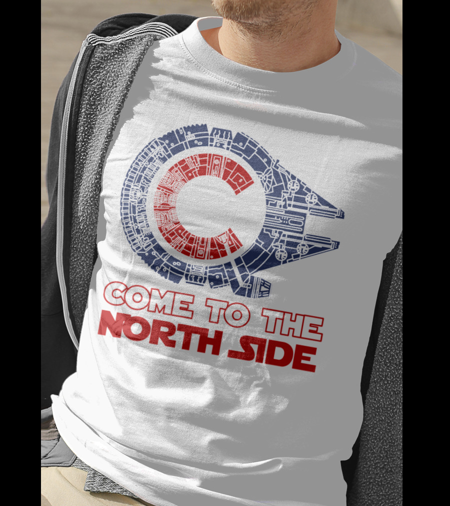 Come To The North Side Star Wars Millennium Falcon Chicago Cubs T-Shirt