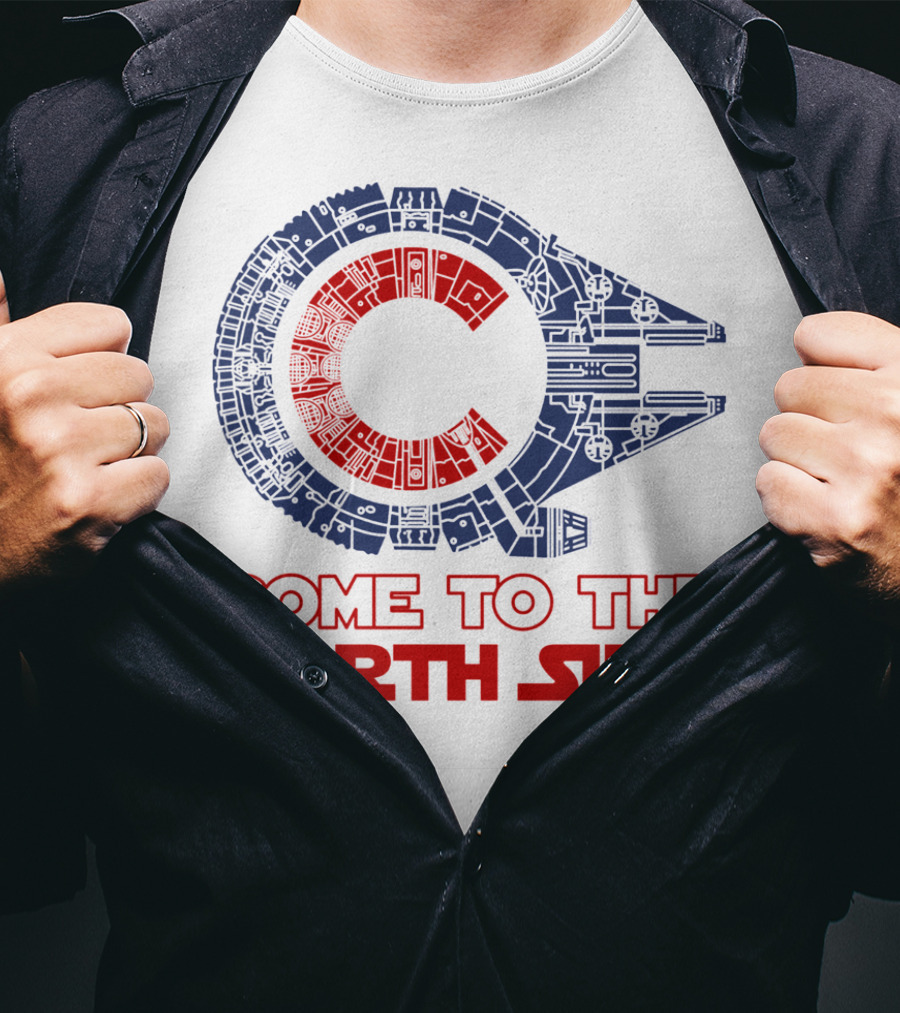 Come To The North Side Star Wars Millennium Falcon Chicago Cubs T-Shirt