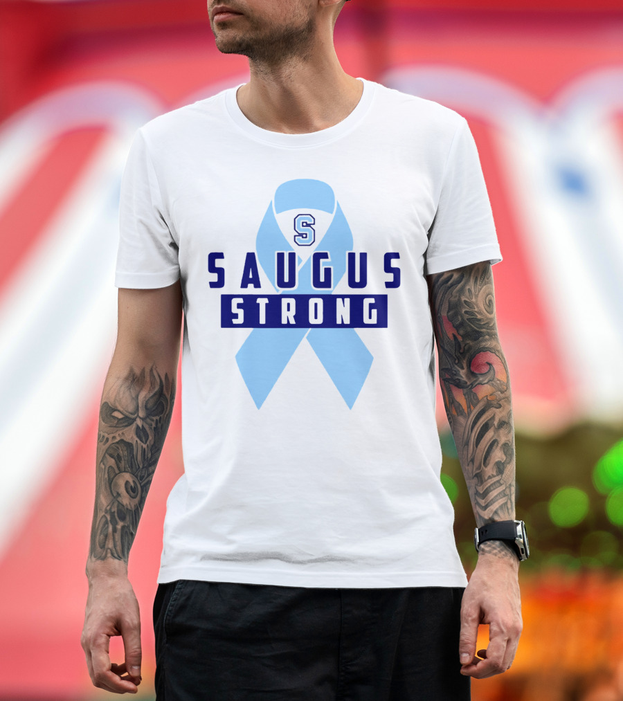 Saugus Strong Blue Ribbon S T-Shirt