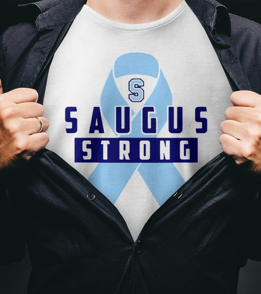 Saugus Strong Blue Ribbon S T-Shirt