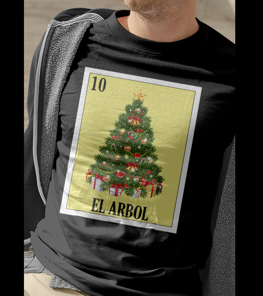 El Arbol Christmas Navidad Lotería Card 10 T-Shirt