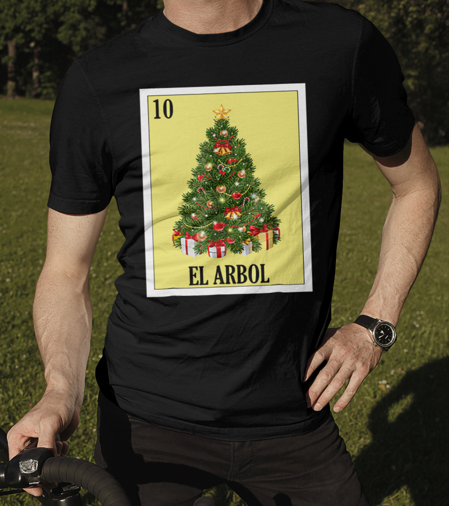 El Arbol Christmas Navidad Lotería Card 10 T-Shirt
