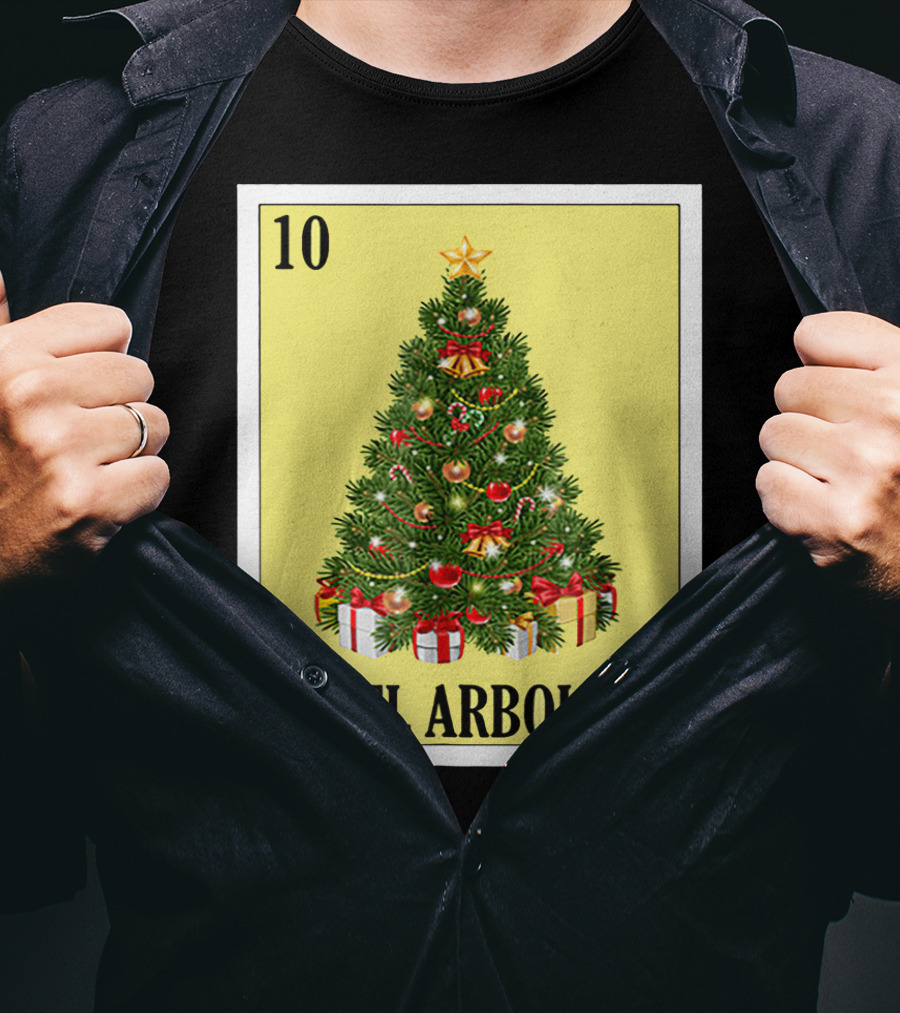 El Arbol Christmas Navidad Lotería Card 10 T-Shirt