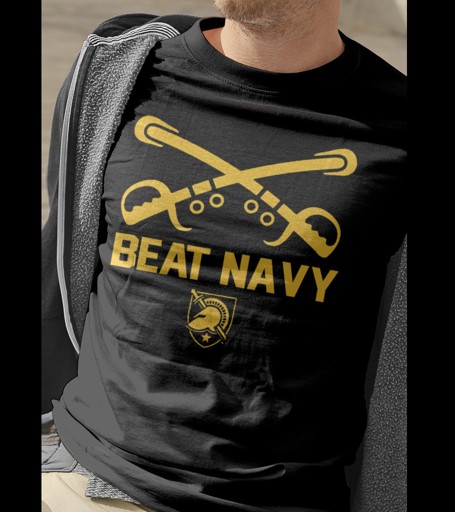 Army West Point Beat Navy Football Swords And Helmet Emblem T-Shirt