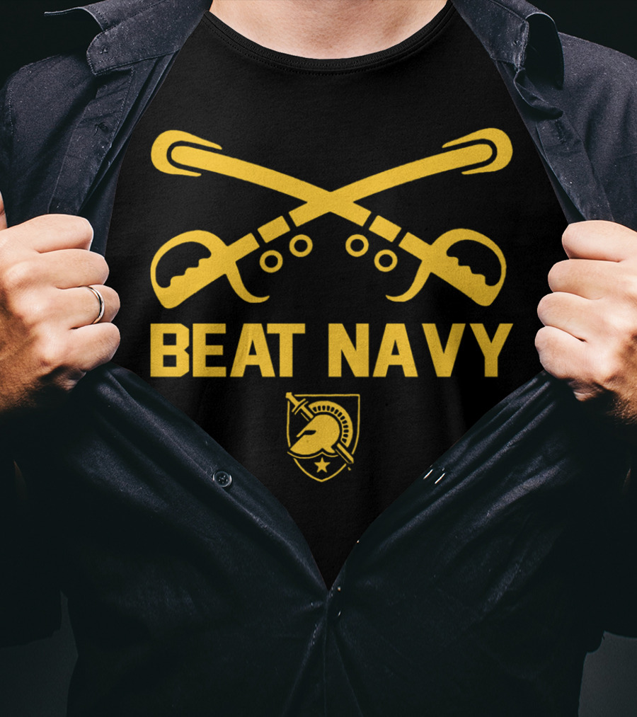 Army West Point Beat Navy Football Swords And Helmet Emblem T-Shirt