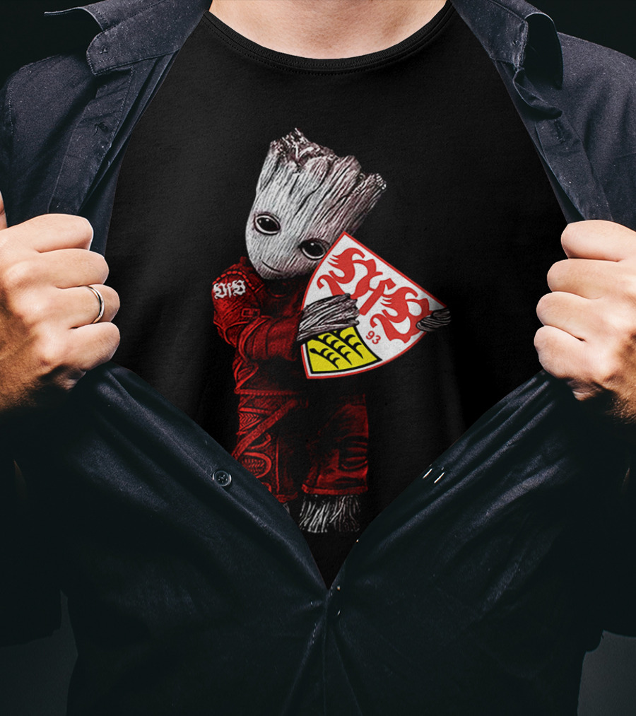 Baby Groot Hugging VfB Stuttgart T-Shirt