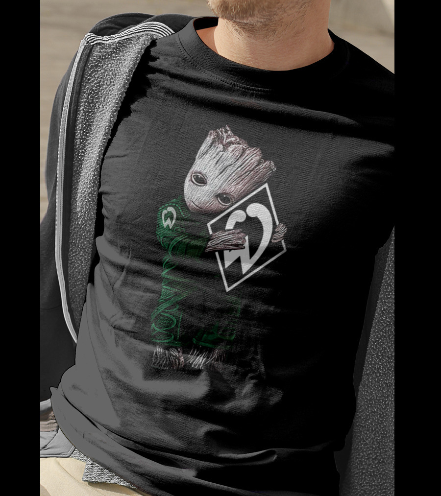 Baby Groot Embracing Werder Bremen Soccer T-Shirt