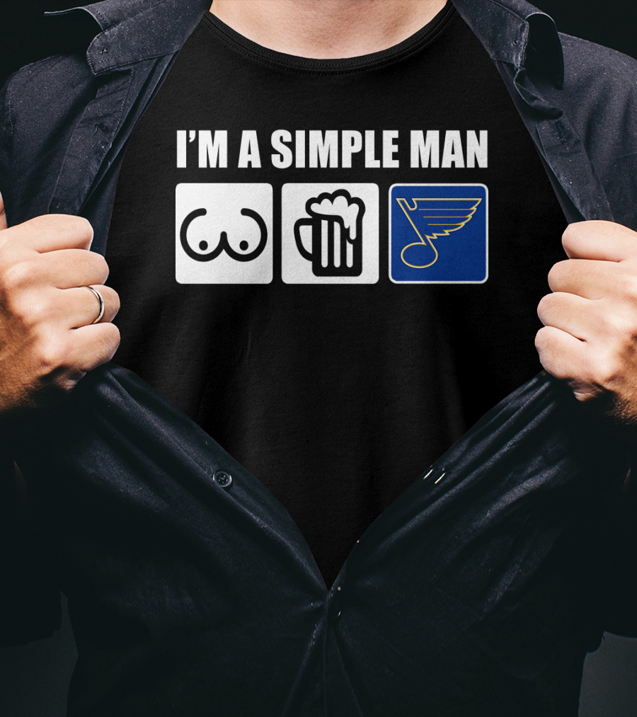I'm A Simple Man Beer Blue T-Shirt