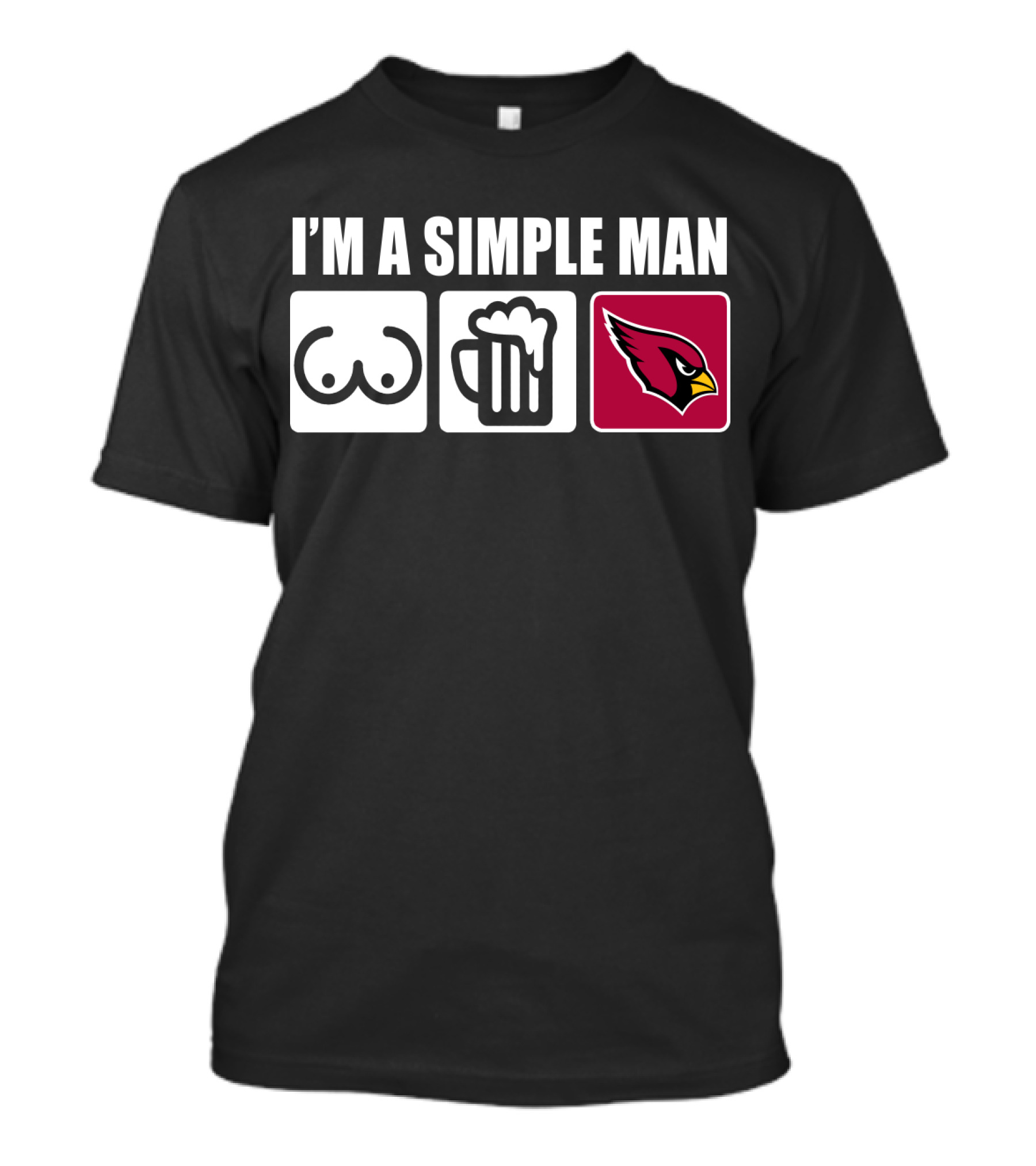 I'm A Simple Man Cardinals Iconic Symbols T-Shirt