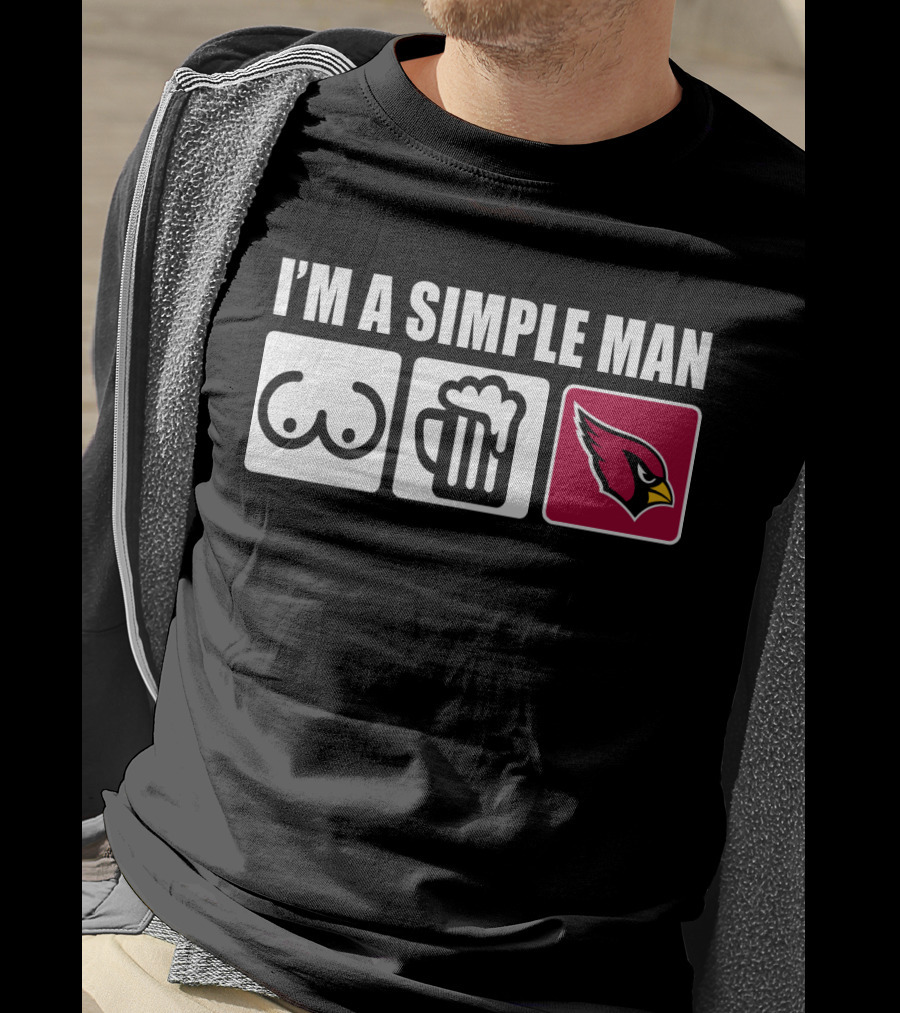 I'm A Simple Man Cardinals Iconic Symbols T-Shirt