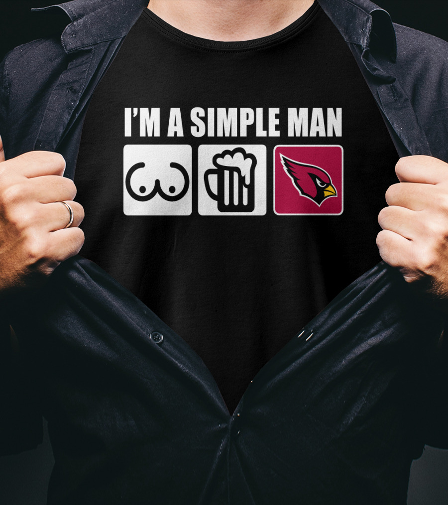 I'm A Simple Man Cardinals Iconic Symbols T-Shirt