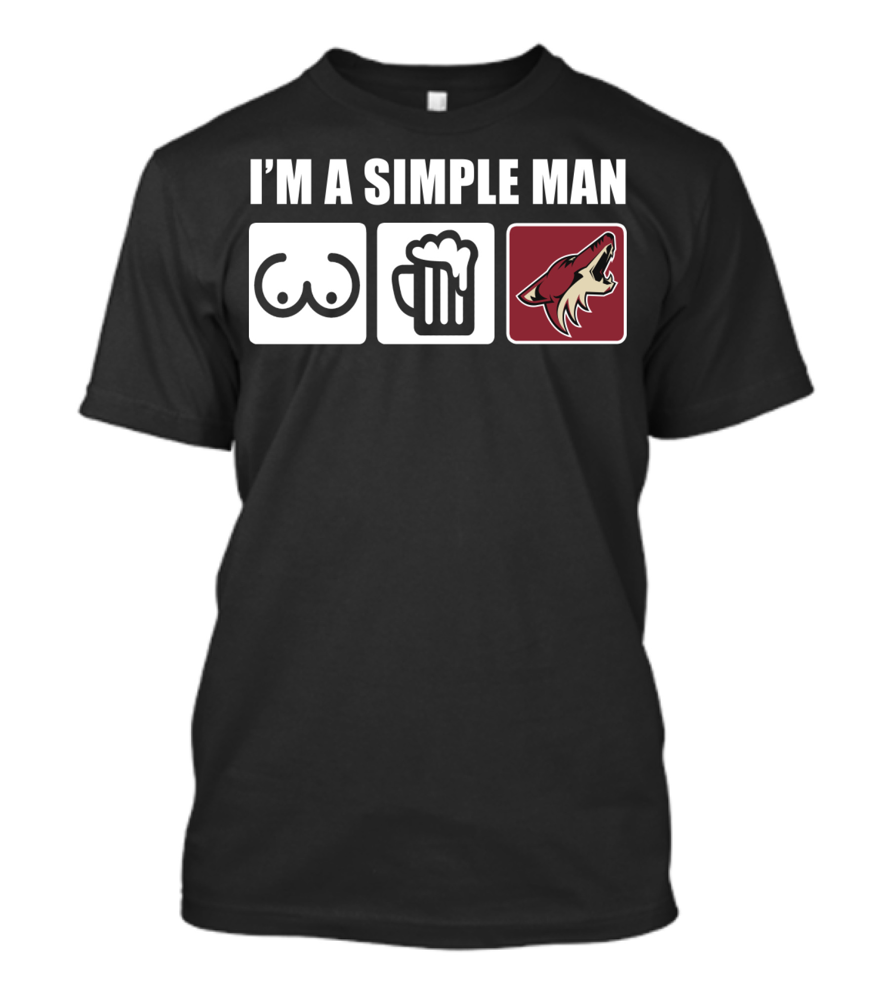 I'm A Simple Man Coyotes Beer Hockey Fan T-Shirt