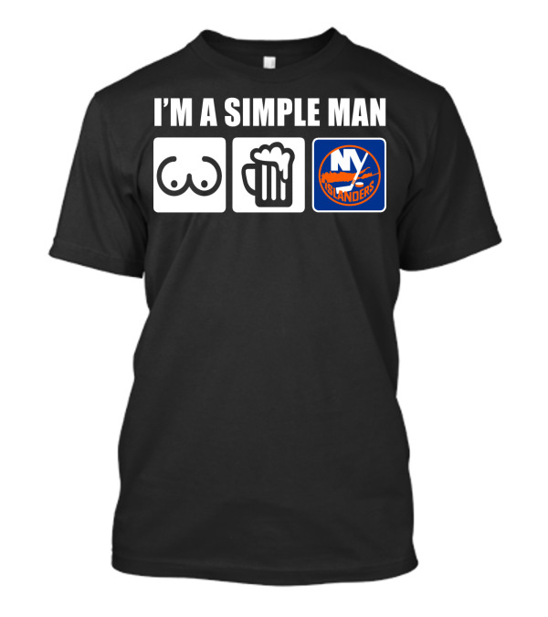 I'M A SIMPLE MAN NY ISLANDERS BEER ICONS T-Shirt