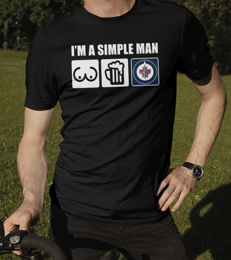 I'm A Simple Man Beer Winnipeg Jets T-Shirt