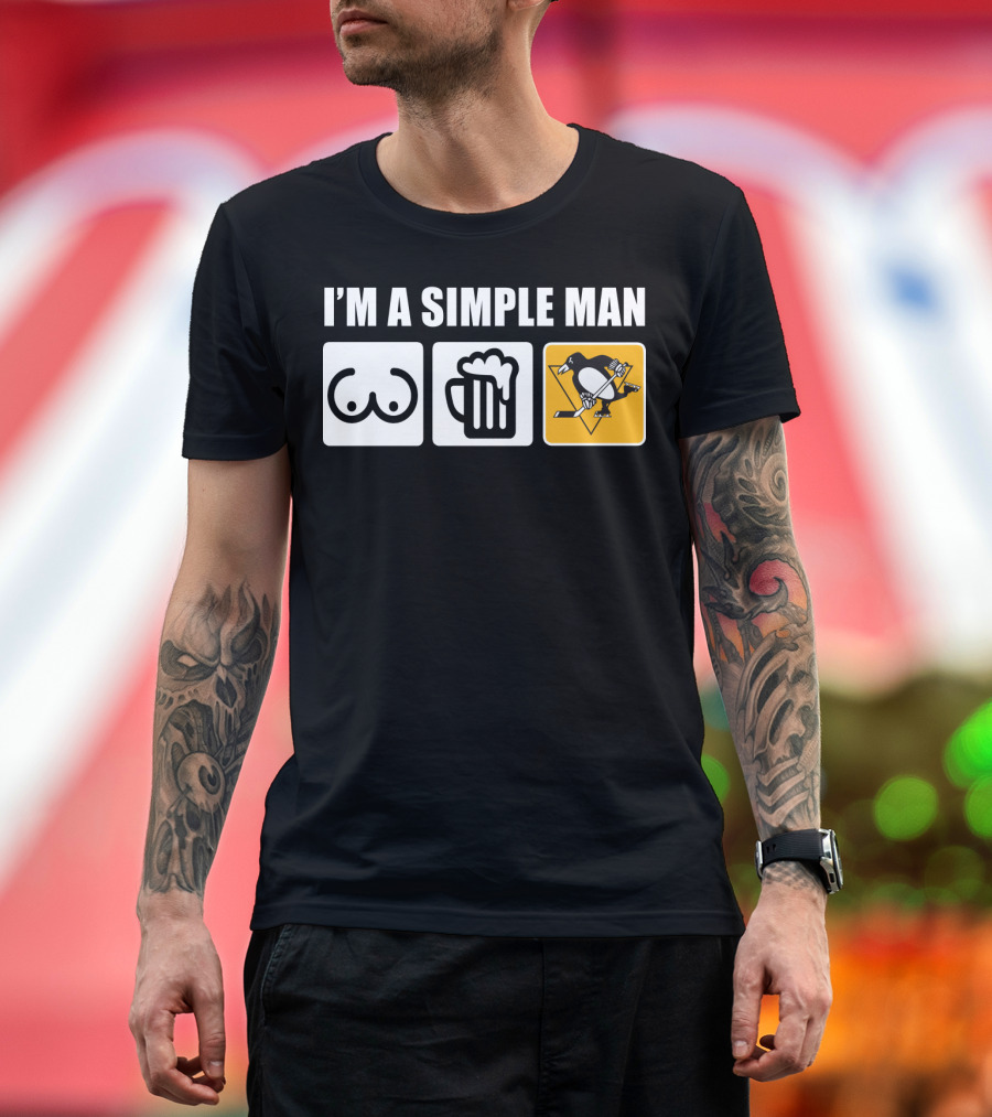 I'M A SIMPLE MAN BEER PENGUINS T-Shirt