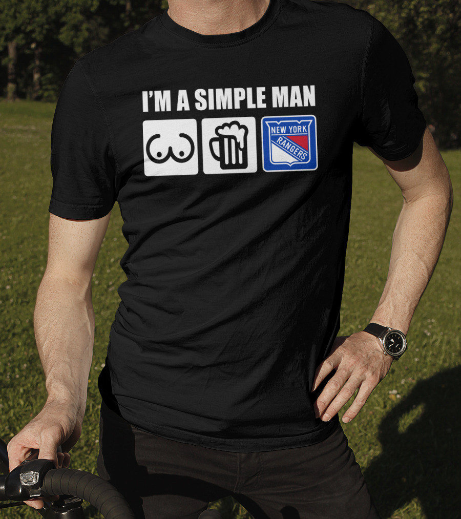I'm A Simple Man New York Rangers Beer Icons T-Shirt