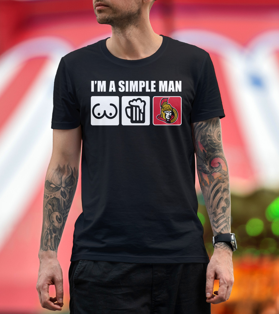 I'M A SIMPLE MAN BEER SENATORS T-Shirt
