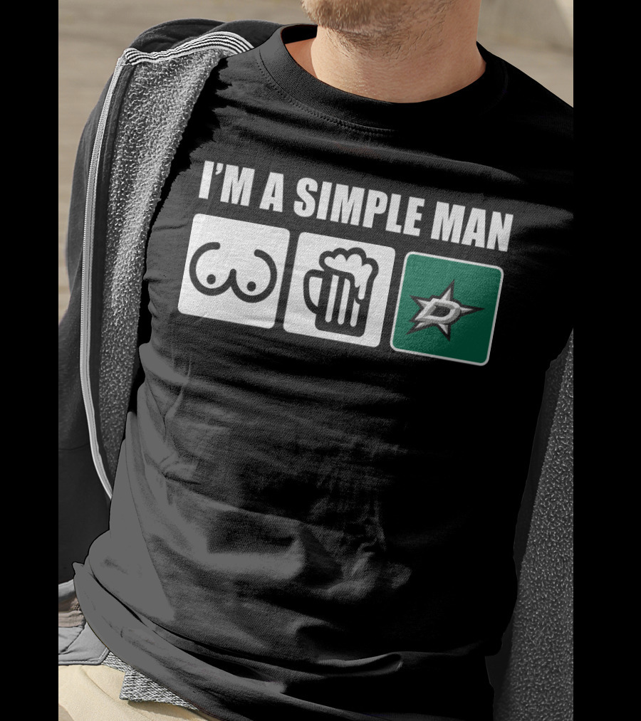 I'm A Simple Man Beer Stars T-Shirt
