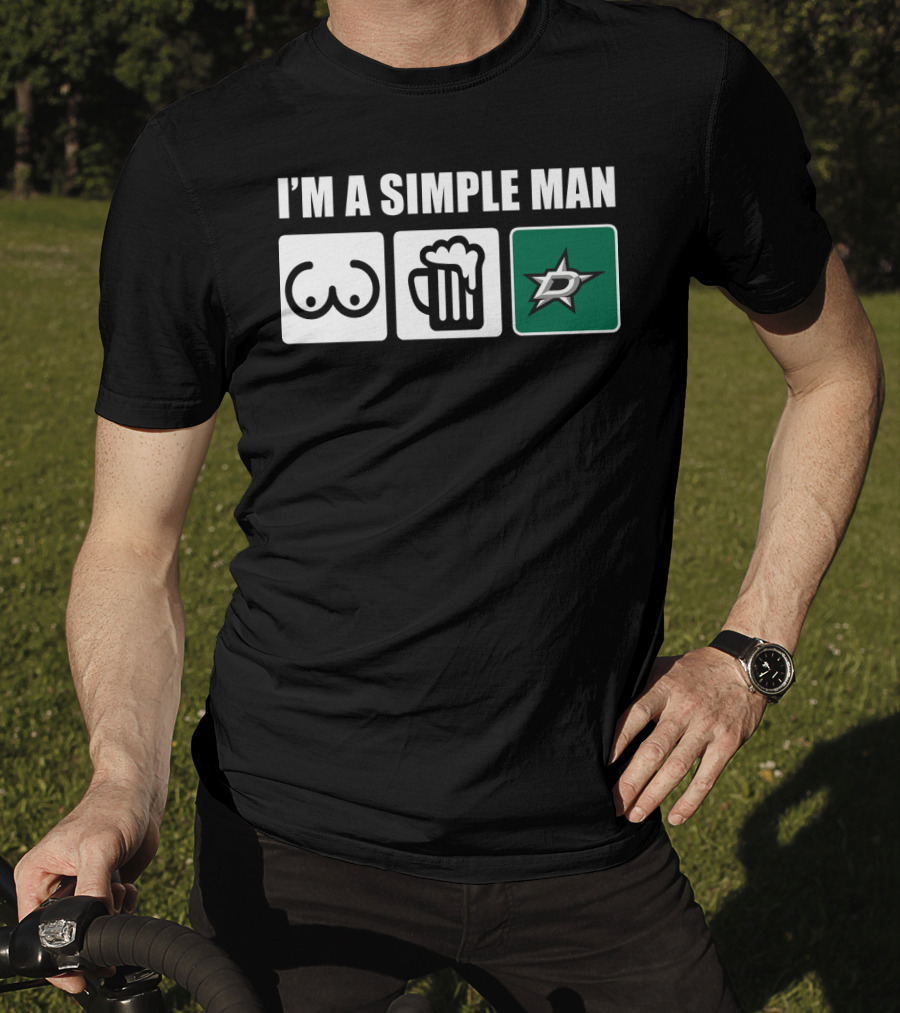I'm A Simple Man Beer Stars T-Shirt