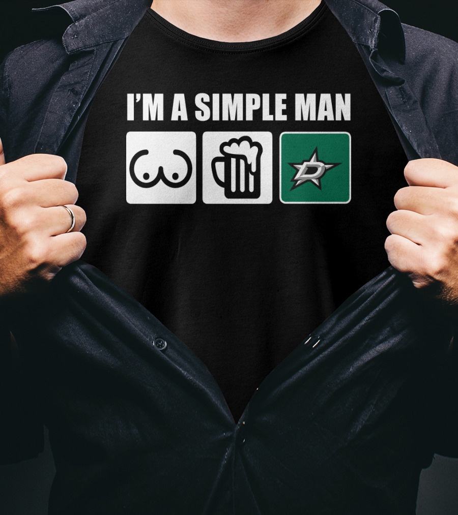I'm A Simple Man Beer Stars T-Shirt