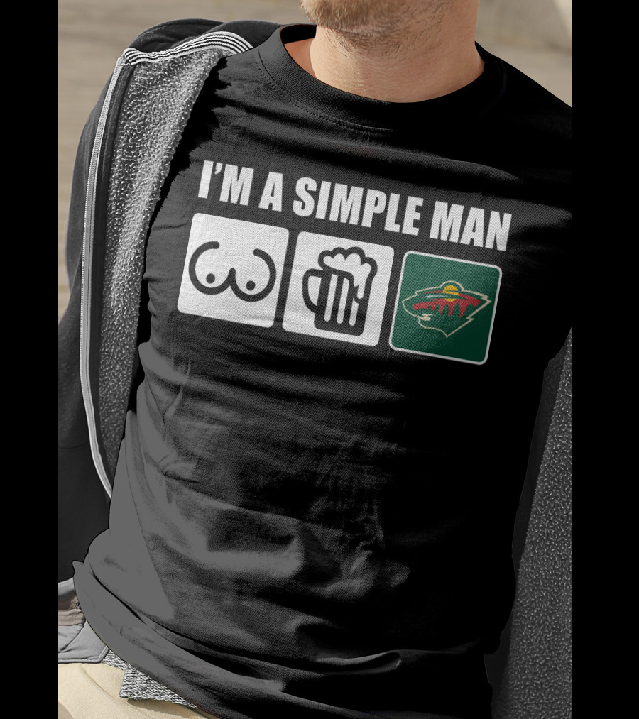 I'm A Simple Man Wilds Beer Hockey T-Shirt