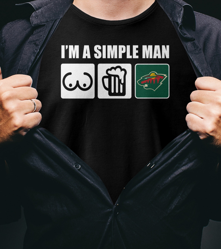 I'm A Simple Man Wilds Beer Hockey T-Shirt
