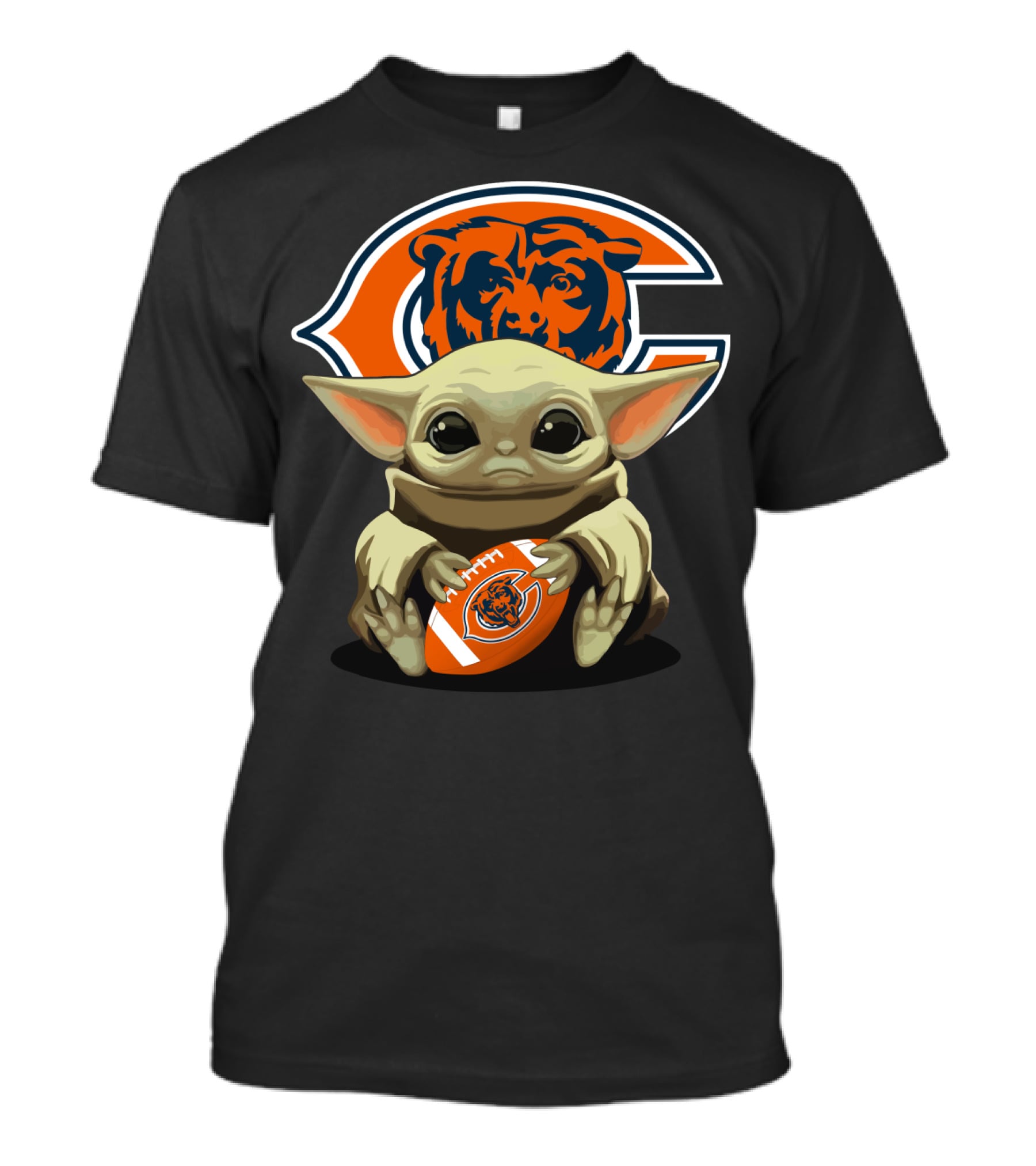 Baby Yoda Chicago Bears Football T-Shirt