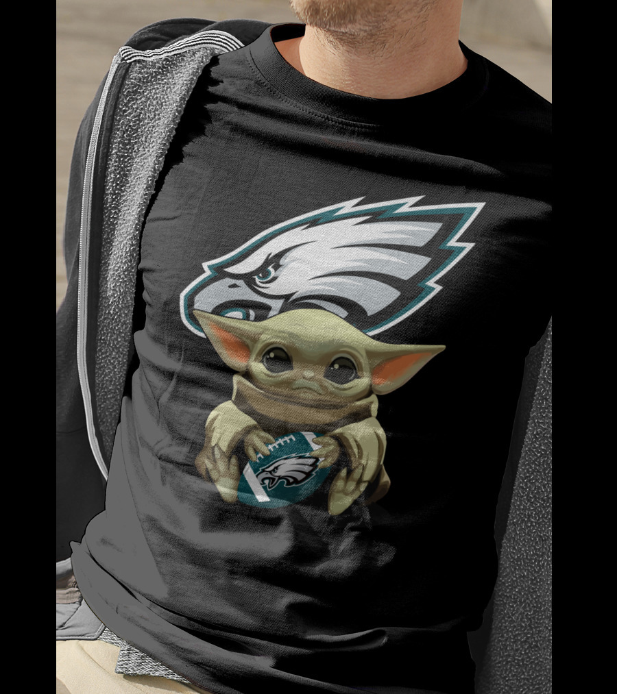 Yoda Baby Philadelphia Eagles Football Fan T-Shirt